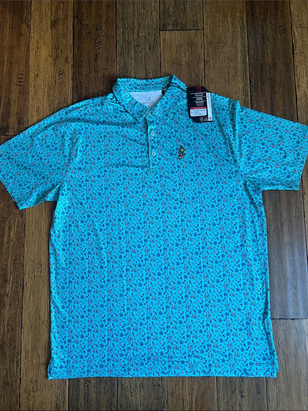 Antigua Men’s Teal Golf Polo